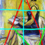 絵画研究人物の横顔